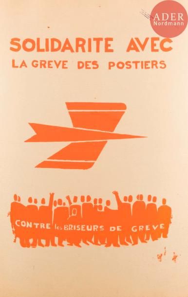 null [AFFICHE MAI 68] Ensemble de 5 affiches :
- La lutte continue. Soutenons la...