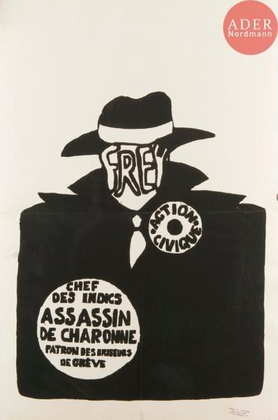 null [AFFICHE MAI 68 - GOUVERNEMENT]
Frey. Action civique. Chefs des indics. Assassin...