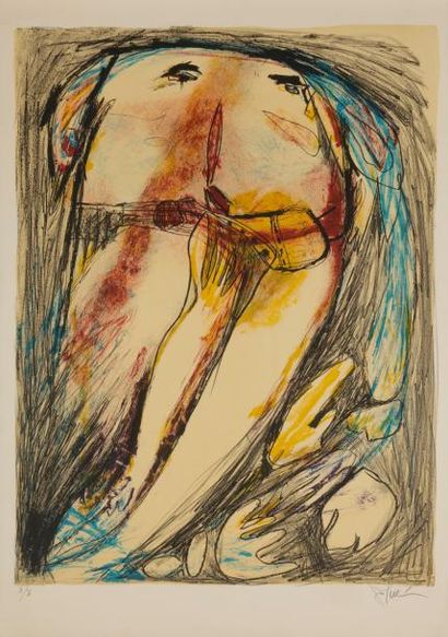 null Gina PELLON (1926-2014)
Femme
Lithographie.
Signée et numérotée sur X.
76 x...