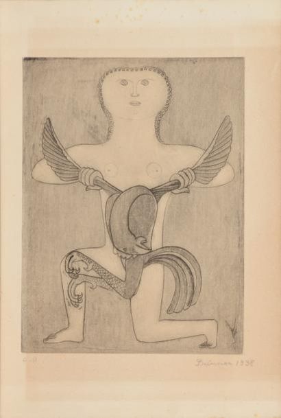 null Anton PRINNER (1902-1983)
Femme au coq, 1938
Eau-forte.
Signée, datée et justifiée...