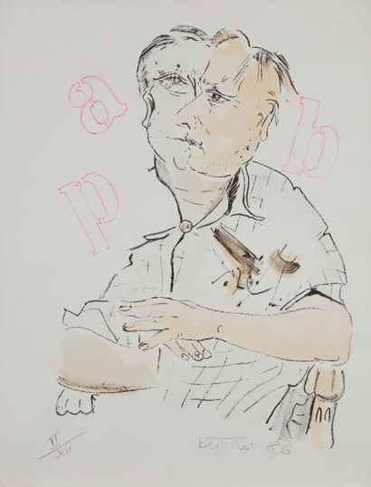null Gianni BERTINI [italien] (1922-2010)
PAB, 1986
Lithographie aquarellée.
Signée,...