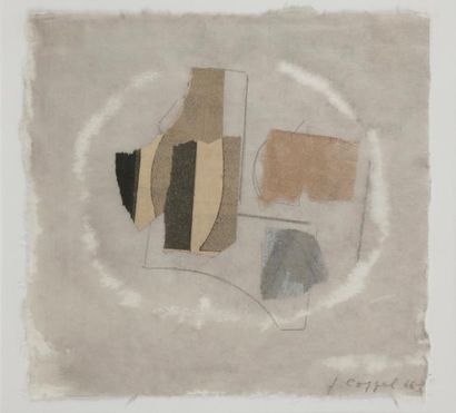 null Jeanne COPPEL (1896-1971)
Composition, 1966
Collage.
Signé et daté en bas à...