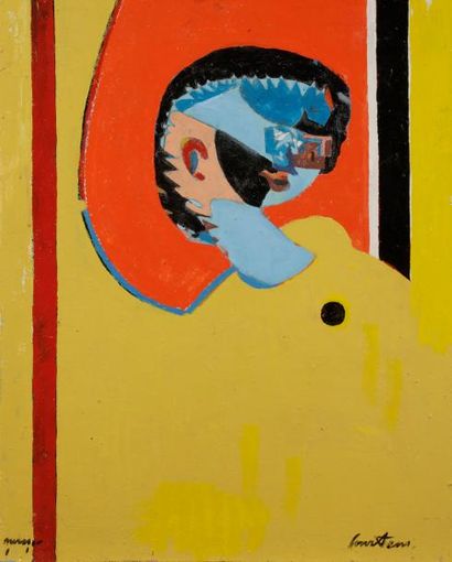 null Pierre COURTENS (1921-2004)
Portrait de femme
Huile sur toile montée sur panneau.
Signée...