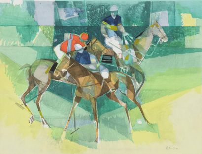 null Camille HILAIRE (1916-2004)
Polo
Aquarelle exécutée au pochoir.
Signée en bas...