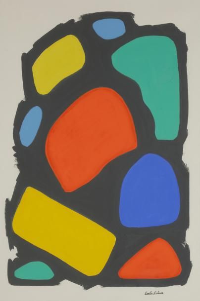 null Émile LAHNER (1893-1980)
Composition
Gouache.
Porte le timbre de l’atelier en...