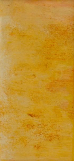 null René LAUBIES (1924-2006)
Composition jaune, 1960
Huile sur papier contrecollé...