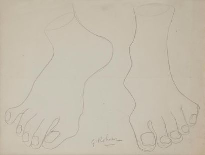 null Georges ROHNER (1913-2 000)
Pieds
Crayon.
Signé en pied.
22 x 27.5 cm