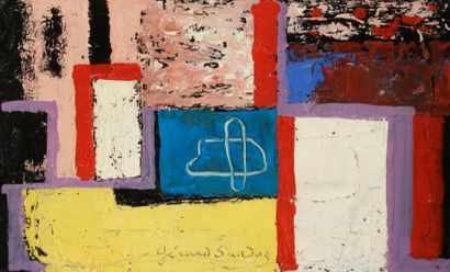 null Gérard SANDOZ (1902-1995)
Composition, 1964
Huile sur panneau.
Signée en pied.
Signée,...