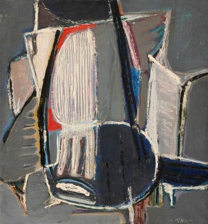 null Børge SORNUM (1920-1985)
Composition, 1958
Huile sur toile.
Signée en bas à...