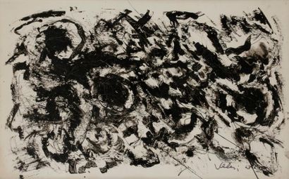 null Jean-Dominique VILLERI (1896-1982)
Composition, 1965
Encre sur carton.
Signée...