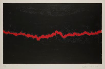 null Rotraut KLEIN-MOQUAY (née en 1938)
Éclair rouge, 1988
Lithographie.
Signée,...