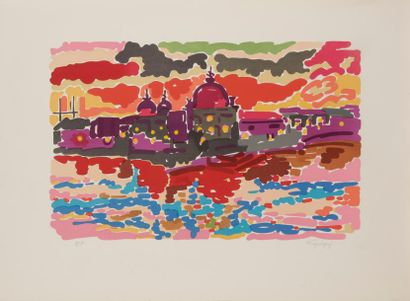 null Charles LAPICQUE (1898-1988)
Venise, la Salute, 1955
Lithographie.
Signée et...