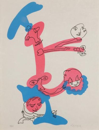 null Charles LAPICQUE (1898-1988)
Sorcellerie, 1974
Lithographie sur japon.
Signée...