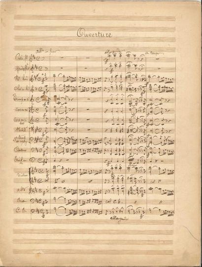 null Charles LECOCQ (1832-1918) Manuscrit musical autographe signé, Ouverture ; 43...