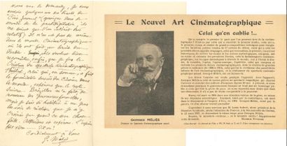 null Georges MÉLIèS LAS, Paris 22 octobre 1928, à Auguste Drioux (directeur de Passez...