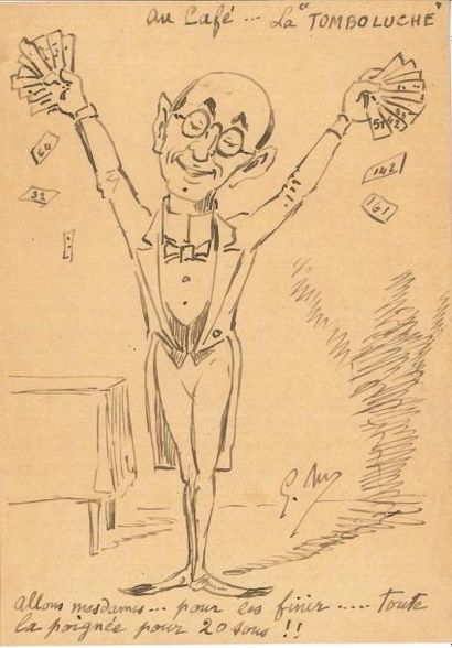 null Georges MÉLIèS LAS avec dessin original signé, Paris 22 mars 1929, à Auguste...