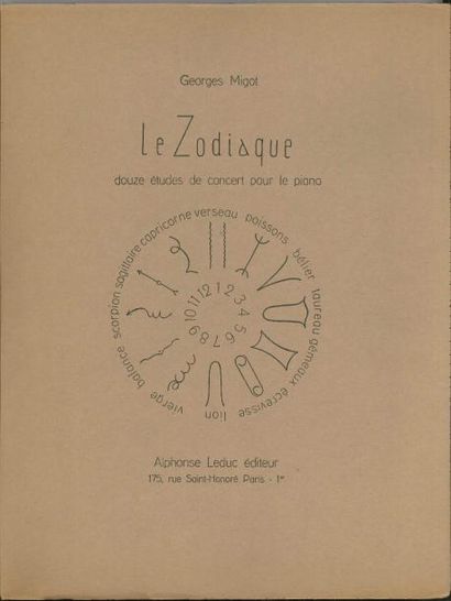 null Georges MIGOT Le Zodiaque, douze études de concert pour le piano (Alphonse Leduc,...