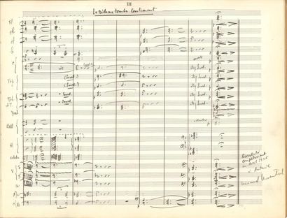 null Manuel ROSENTHAL (1904-2003) Manuscrit musical autographe signé, Un baiser pour...