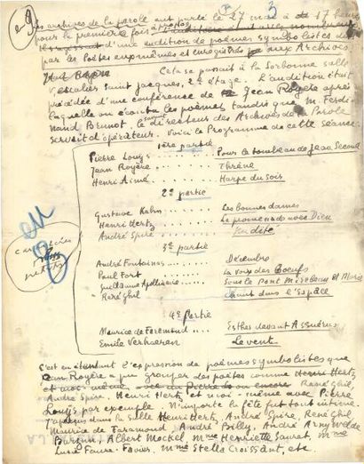 null Guillaume APOLLINAIRE (1880-1918) Manuscrit autographe signé, [La Vie anecdotique]...