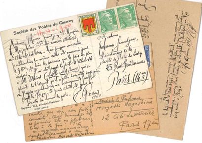 null Poètes du QUERCY [Jehanne GRANDJEAN (1880-1982) poétesse] 12 cartes postales...