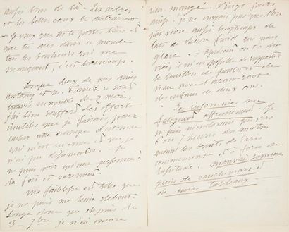 null Alfred de VIGNY 10 LA, 1861-1863, à Augusta Bouvard ; 24 pages in-8 montées...