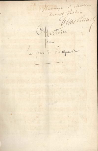 null César FRANCK (1822-1890) Recueil de 6 partitions gravées ou imprimées, avec...