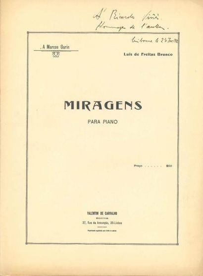 null Luis de Freitas Branco (1890-1955) compositeur portugais 4 partitions imprimées...