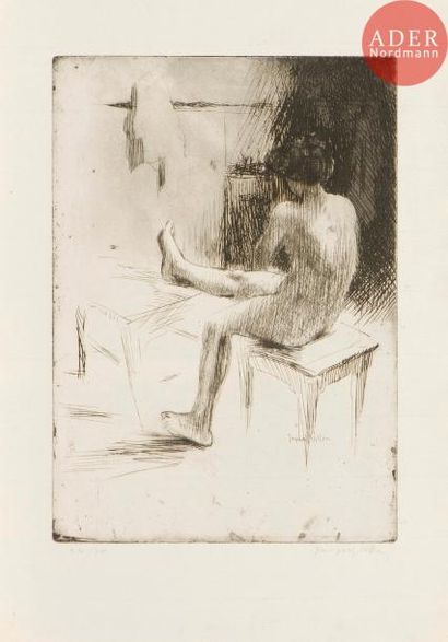 null Jacques Villon (Gaston Duchamp, dit) (1875-1963)
Minne à la jambe étendue. 1907....