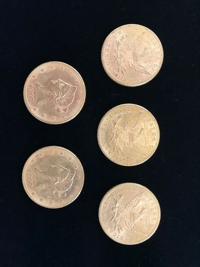 null 5 pièces de 10 Dollars en or.
Type Liberty - 1897

Frais acheteur : 8% HT