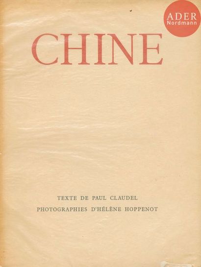 HOPPENOT, HELENE (1896-1981) Chine. Texte...