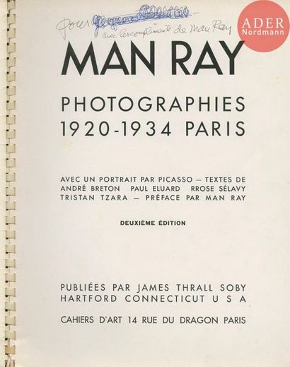 null MAN RAY (1890-1976) 
Man Ray. Photographies 1920-1934. Paris. 
Avec un portrait...