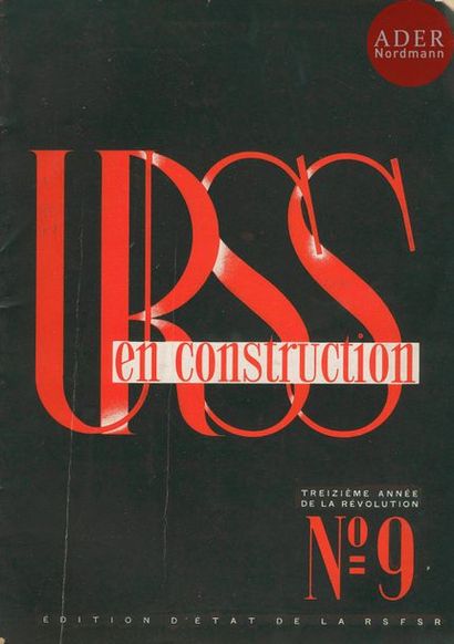 URSS en Construction 4 volumes. N°2-3-5/6-9...