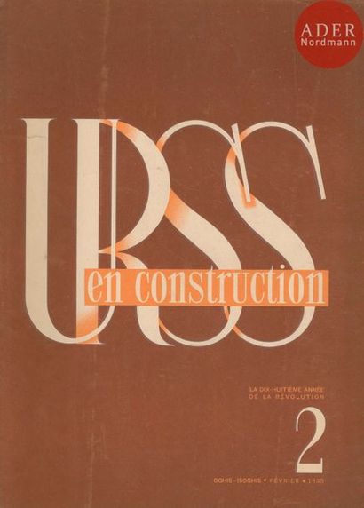 URSS en Construction 5 volumes. N°12 de 1934...