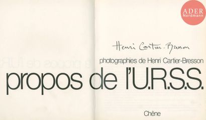 null CARTIER-BRESSON, HENRI (1908-2004)
A propos de l’U.R.S.S. 
Photographies de...