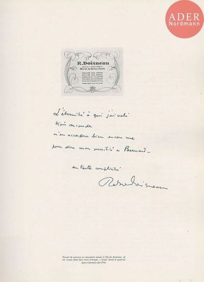 null DOISNEAU, ROBERT (1912-1994)
Quatre volumes, dédicacés et signés par Robert...