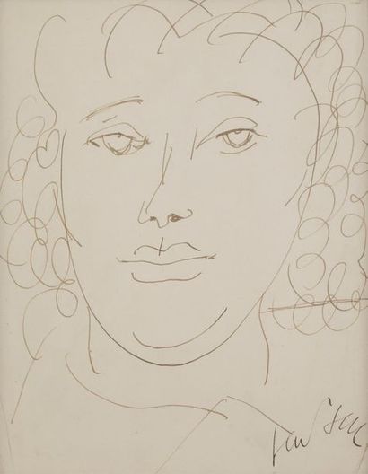 GEN-PAUL (1895-1975) Portrait de femme, vers...