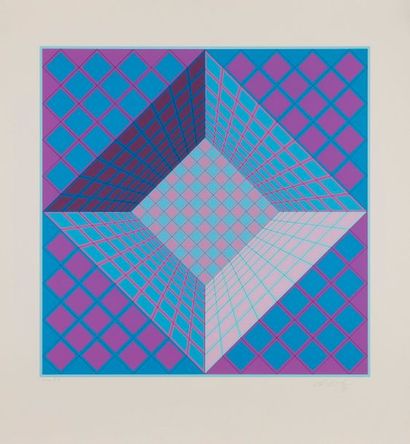 null Victor VASARELY [hongrois] (1906-1997)
Composition cinétique
Sérigraphie.
Signée...