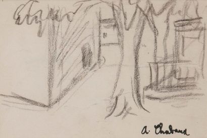  Auguste CHABAUD (1882-1955) Graveson - La Vierge, vers 1920 2 dessins au fusain....