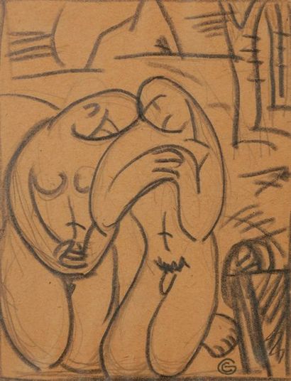 null Gio COLUCCI (1892-1974)
Couple
Fusain.
Monogrammé.
15 x 12 cm