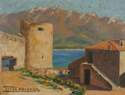 null Gaston DELPARD (XXe siècle)
Corse, la tour du sel à Calvi
Huile sur isorel.
Signée...