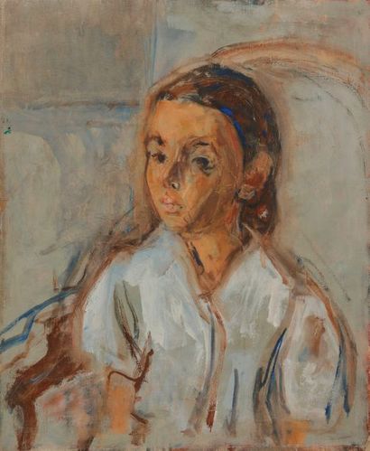 null Isaac DOBRINSKY (1891-1973)
Portrait de Janine en blanc, vers 1935
Huile sur...