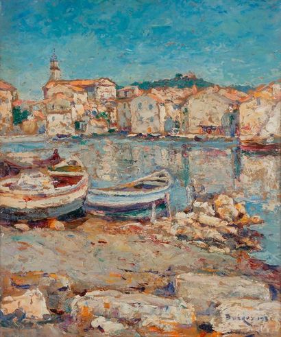 null Édouard DUCROS (1856-1936)
Les Martigues, 1931
Huile sur carton.
Signée et datée...