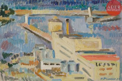 Pierre PRUVOST (1921-2008) 
Alger, le port
Huile sur toile.
Signée en bas à droite.
22...