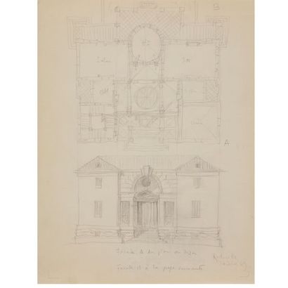 null EMILIO TERRY (1890-1969)
2 projets – études - esquisses de façade et plans de...