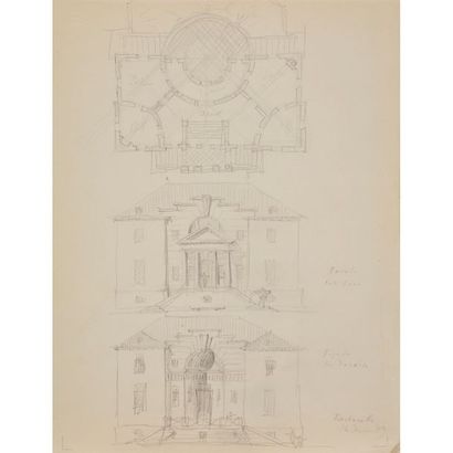 null EMILIO TERRY (1890-1969)
2 projets – études - esquisses de façade et plans de...