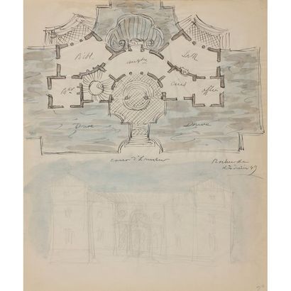 null EMILIO TERRY (1890-1969)
Carnet de 46 projets – études - esquisses de façade...