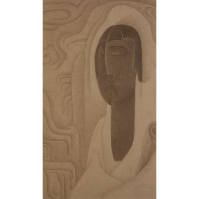 null YOKOHAMA O’KIN (1880-1948) (EUGÈNIE JUBIN, DITE) 
Portrait de femme
Crayon de...