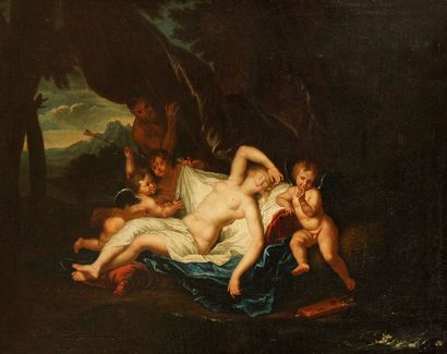 null Antoine COYPEL (Paris 1661-1722)
Vénus endormie, dite aussi Jupiter et Antiope
Toile
55?x?67?cm
Restaurations

Provenance?:...