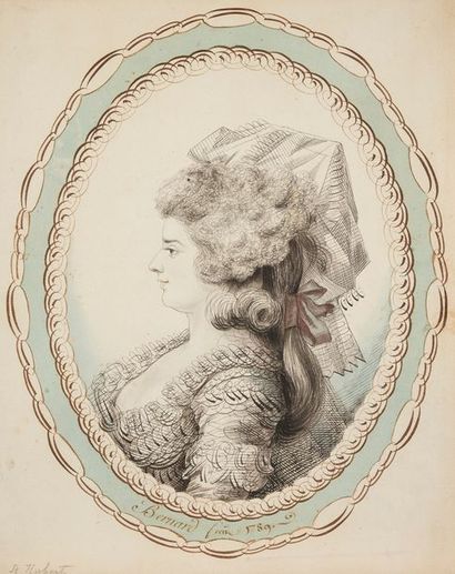 null Jean-Joseph BERNARD (1740-1809)
Portrait présumé de l’actrice Antoinette Saint-Huberty
Dessin...