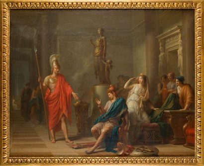 null Jean-Charles Nicaise PERRIN (Paris 1754 - 1831)
Hector dans le palais d’Hélène,...